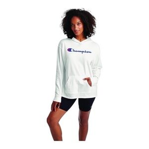 Champion Middleweight Jersey Hoodie with Script Logo - Size XS